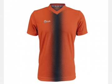 Soccer shirt G1050 - V Neck Orange/Black